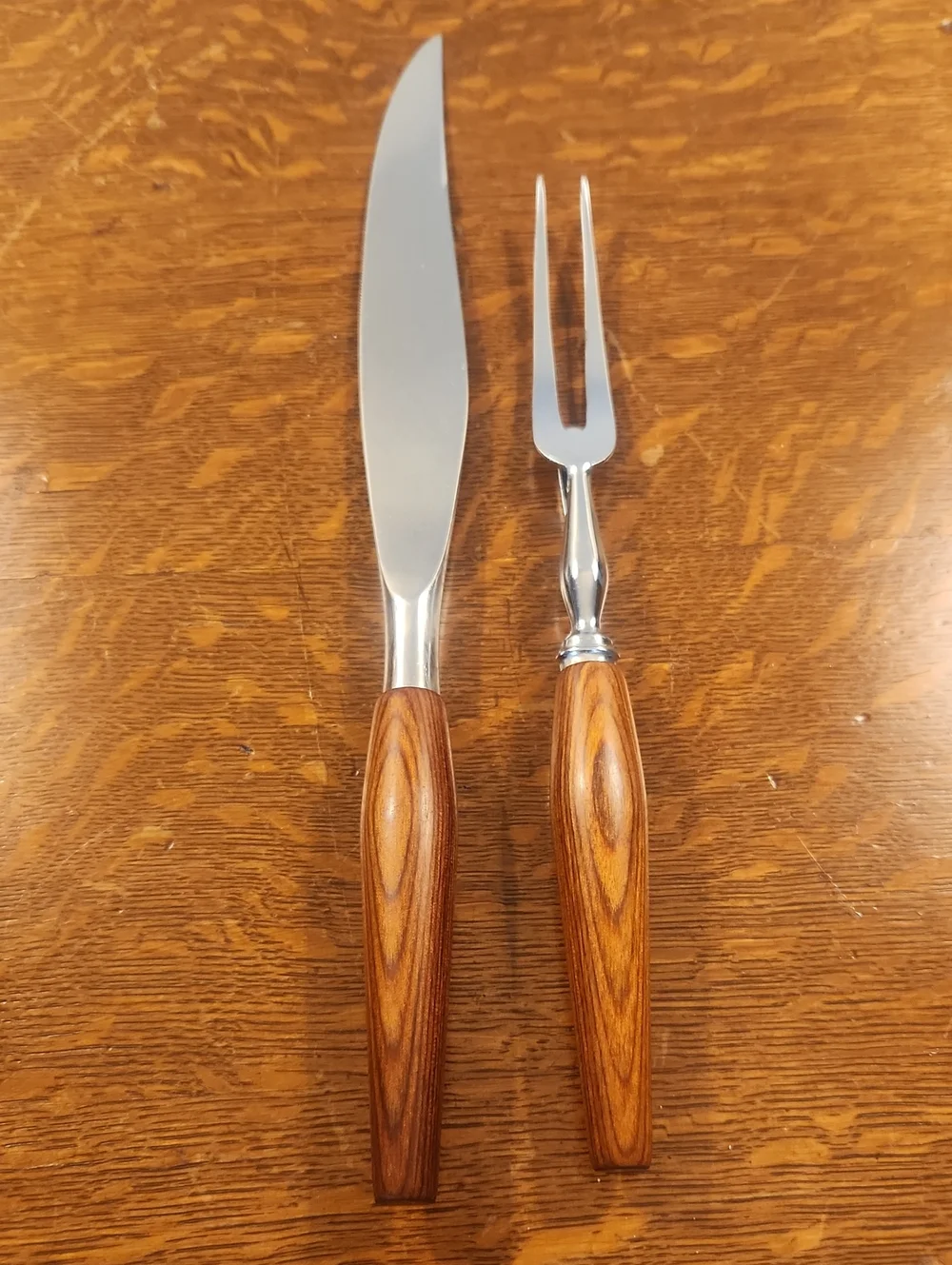 Vintage MCM Mode Danish Sheffield England Steak Knife & Carving Set Stainless